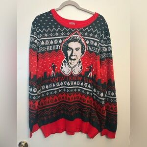 Buddy the ELF Red and Black Knit Sweater